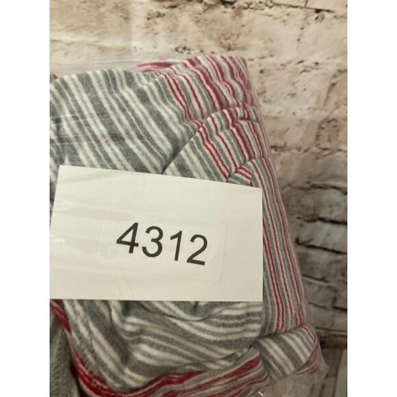 Christopher Banks Sunday Top Womens 1X Gray Red Striped Cowl Neck Stretch Plus - Picture 10 of 13